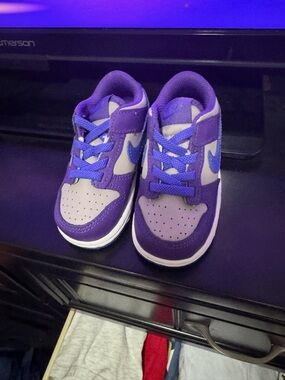Toddler Purple & Gray Athletic Sneakers - Nike-inspired Kids Shoes